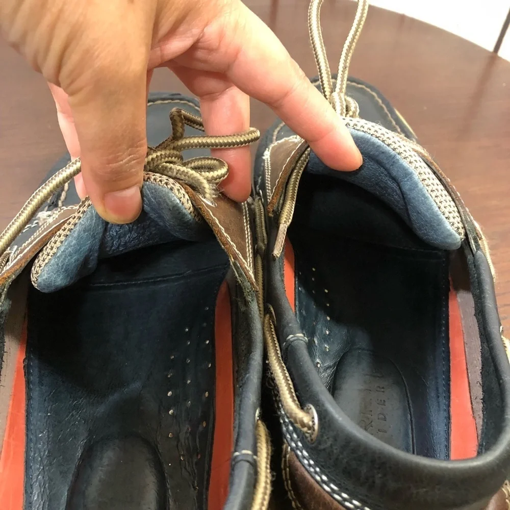 SPERRY TOP SIDER Men's Blue Leather Boat Shoes Classic Lace-Up Deck Style 11